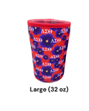 Delta Sigma Theta Iced Coffee Cup Sleeve with Handle | African Violet DST Drink Sleeve