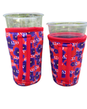 Delta Sigma Theta Iced Coffee Cup Sleeve with Handle | African Violet DST Drink Sleeve