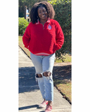 Delta Sigma Theta DST Crested Sherpa Quarter Zip