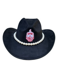 Delta Sigma Theta DST Crested Faux Suede Cowgirl Hat