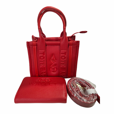 Delta Sigma Theta DST 2pc Mini Tote Bag/Wallet Set