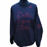 Delta Sigma Theta DST Vintage Embroidery Sweatshirt