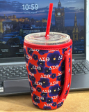 Delta Sigma Theta Iced Coffee Cup Sleeve with Handle | African Violet DST Drink Sleeve