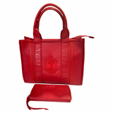 Delta Sigma Theta DST Crested 2pc Tote Bag/Wallet Set