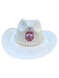 Delta Sigma Theta DST Crested Faux Suede Cowgirl Hat