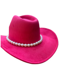 Delta Sigma Theta DST Crested Faux Suede Cowgirl Hat