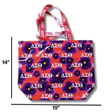 Delta Sigma Theta DST African Violets and Symbols Reusable Tote Bags