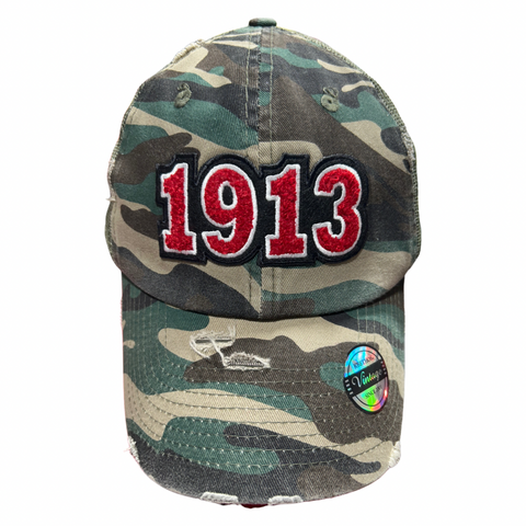 Delta Sigma Theta DST Chenille 1913 Distressed SnapBack