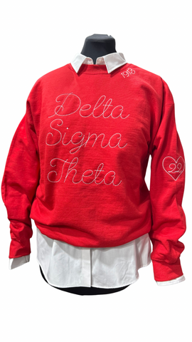 Delta Sigma Theta DST Vintage Embroidery Sweatshirt