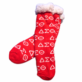 Delta Sigma Theta DST Sherpa Slipper Socks