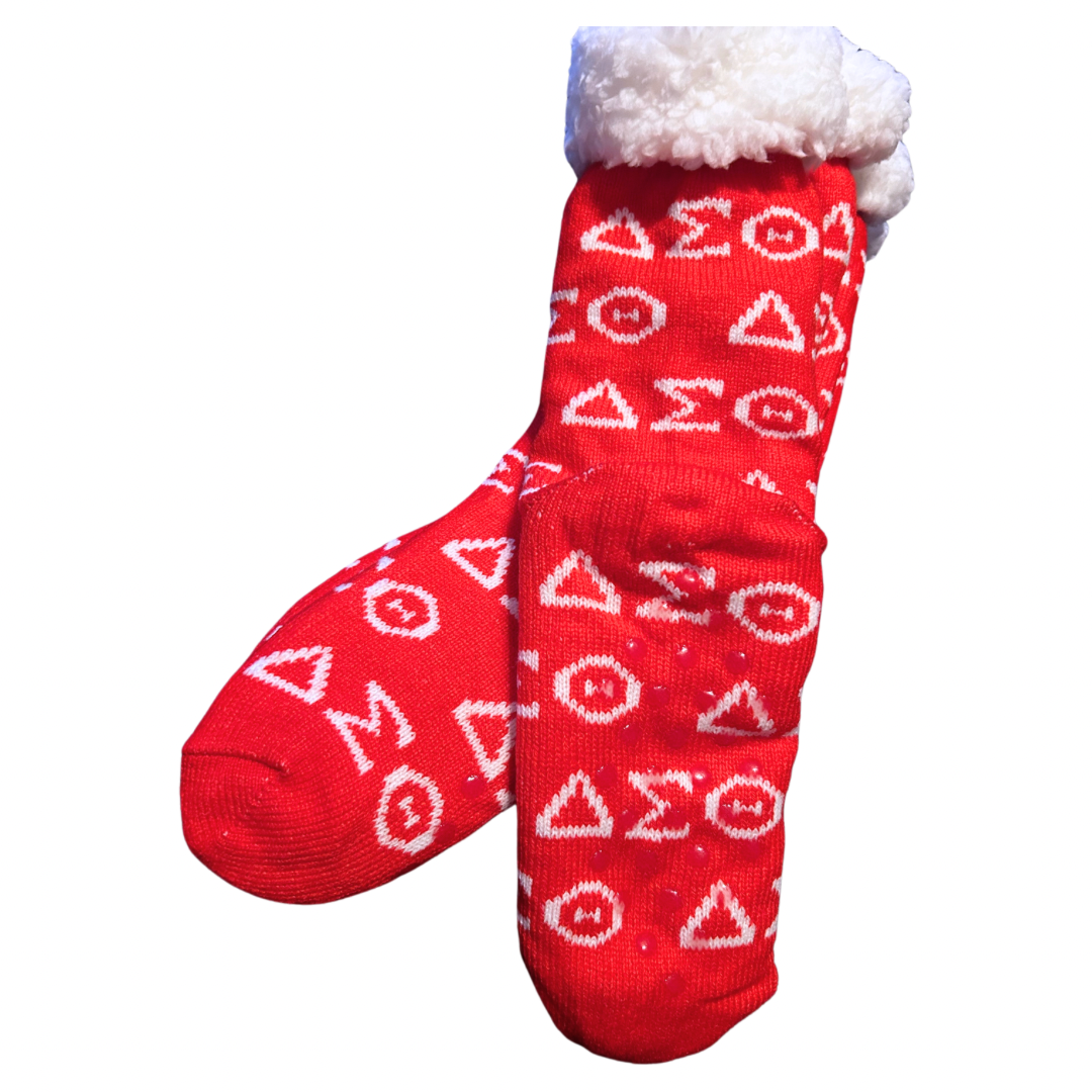Delta Sigma Theta DST Sherpa Slipper Socks – Washington Designs