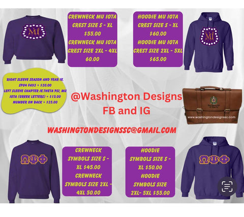 Mu Iota Chapter Crest Applique Sweatshirt