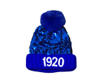 Founding Year Sequined Pom-Pom Beanies