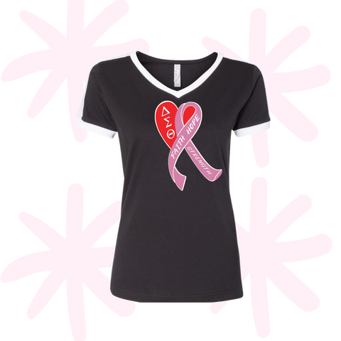 Delta Sigma Theta DST BCA Printed Retro Ringer T Shirt