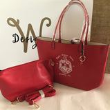 Delta Sigma Theta DST Inspired 2pc Tote Set