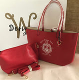 Delta Sigma Theta DST Inspired 2pc Tote Set