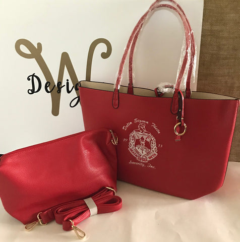 Delta Sigma Theta DST Inspired 2pc Tote Set