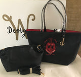 Delta Sigma Theta DST Inspired 2pc Tote Set