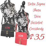 Delta Sigma Theta DST Diva Tasseled Crossbody