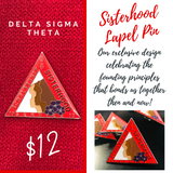 Delta Sigma Theta DST Sisterhood Lapel Pin