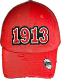 Delta Sigma Theta DST Chenille 1913 Distressed SnapBack