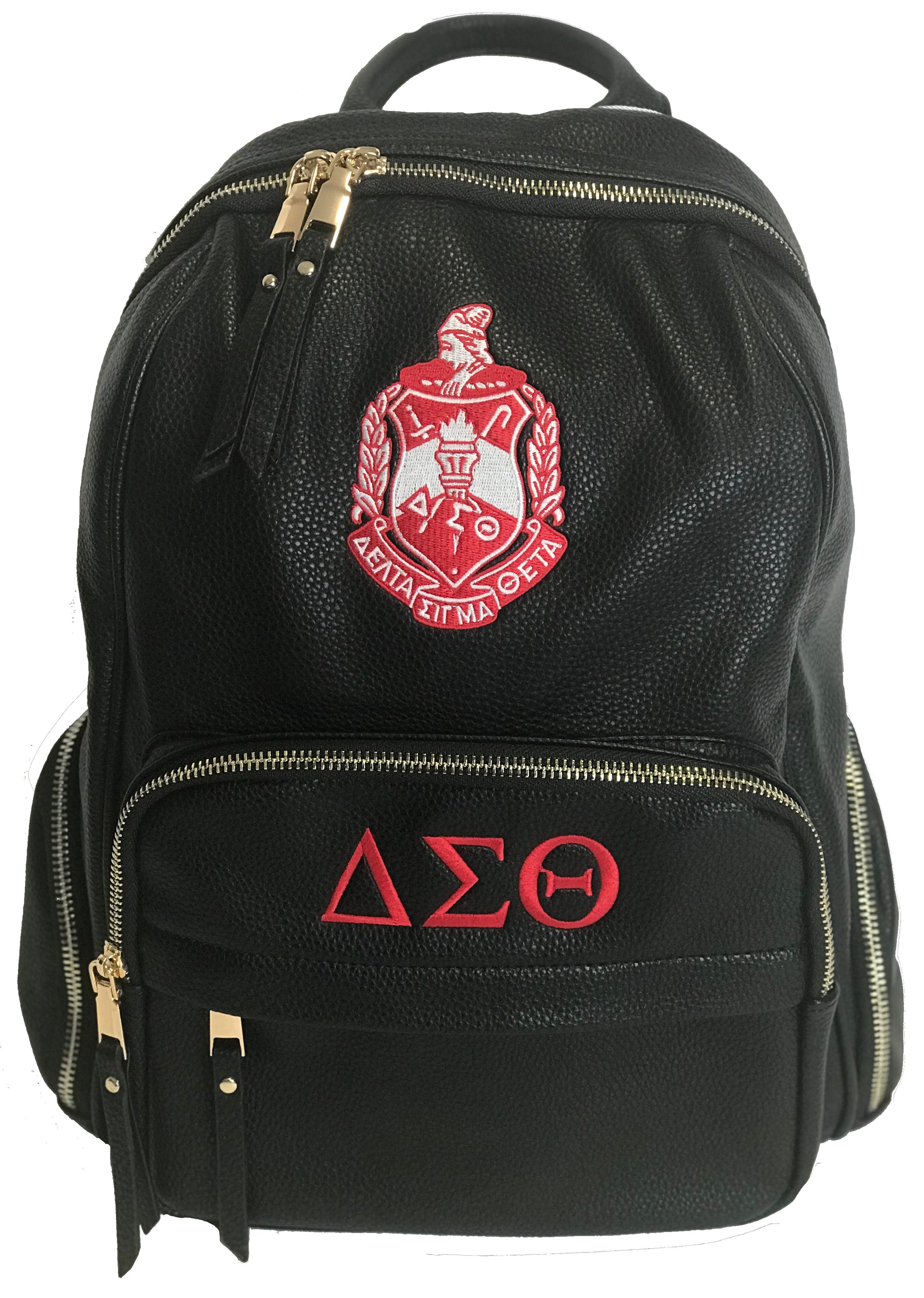 Delta Sigma Theta DST Crested Vegan Leather Backpack – Washington Designs