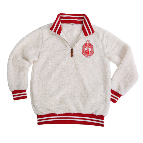 CLOSEOUT- Begins Shipping 10/16/23 Delta Sigma Theta DST Crested Sherpa Pullover