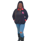 CLOSEOUT-Delta Sigma Theta DST Crested Sherpa Pullover