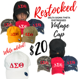 Delta Sigma Theta DST Distressed Vintage Cap