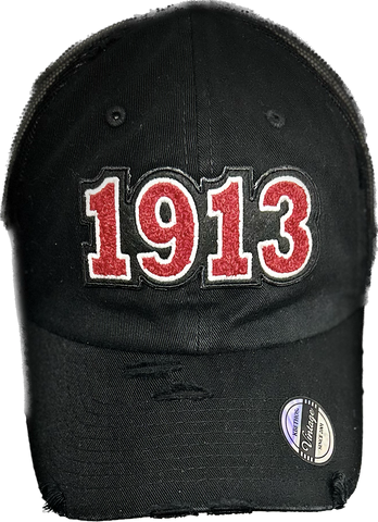 Delta Sigma Theta DST Chenille 1913 Distressed SnapBack