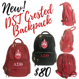 Delta Sigma Theta DST Crested Vegan Leather Backpack