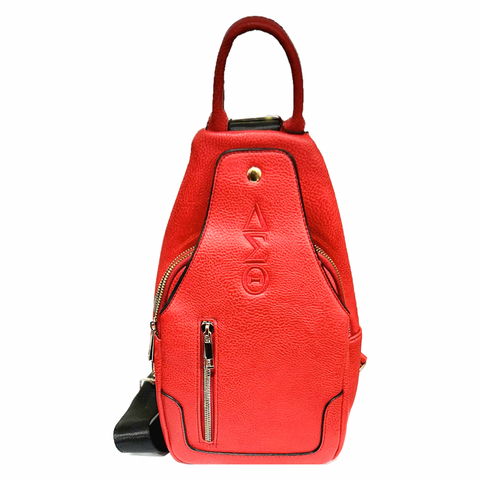 Delta Sigma Theta DST Stacked Symbols Sling Bag