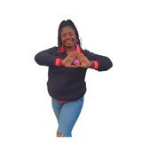 CLOSEOUT-Delta Sigma Theta DST Crested Sherpa Pullover