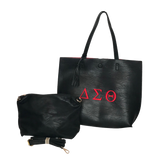 Delta Sigma Theta DST Diva 2pc Tasseled Tote Set with Symbols