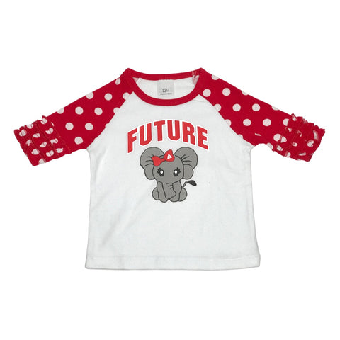 Future Ellie Ruffled Raglan T-Shirt you