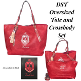 Delta Sigma Theta DST Oversized Tote and Crossbody Set