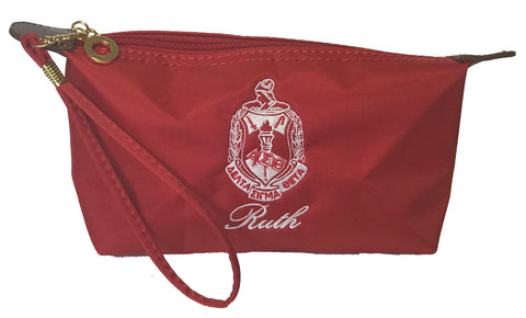 Delta Sigma Theta DST Personalized Nylon Cosmetic Bag
