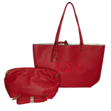 Delta Sigma Theta DST Inspired 2pc Tote Set with Symbols