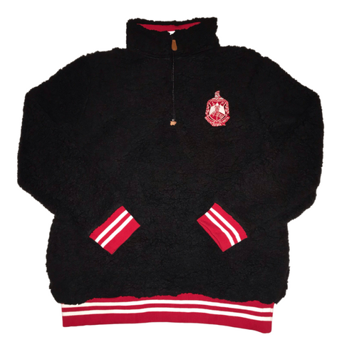 CLOSEOUT-Delta Sigma Theta DST Crested Sherpa Pullover