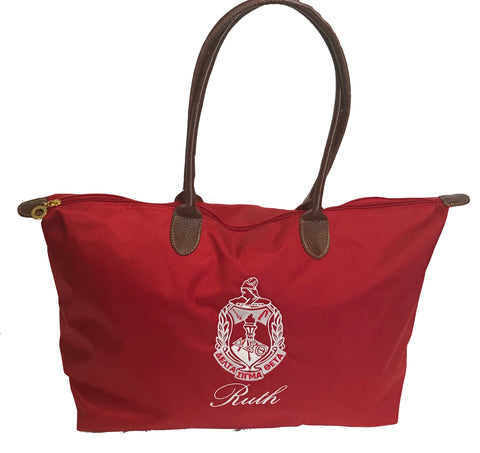 Delta Sigma Theta DST Personalized Nylon Oversized Tote Bag