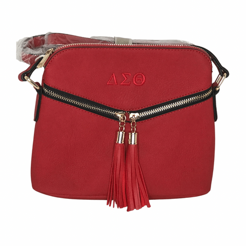 Delta Sigma Theta DST Double Tasseled Crossbody