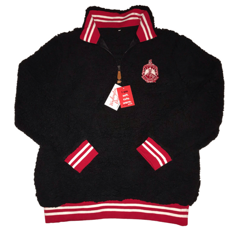 CLOSEOUT-Delta Sigma Theta DST Crested Sherpa Pullover
